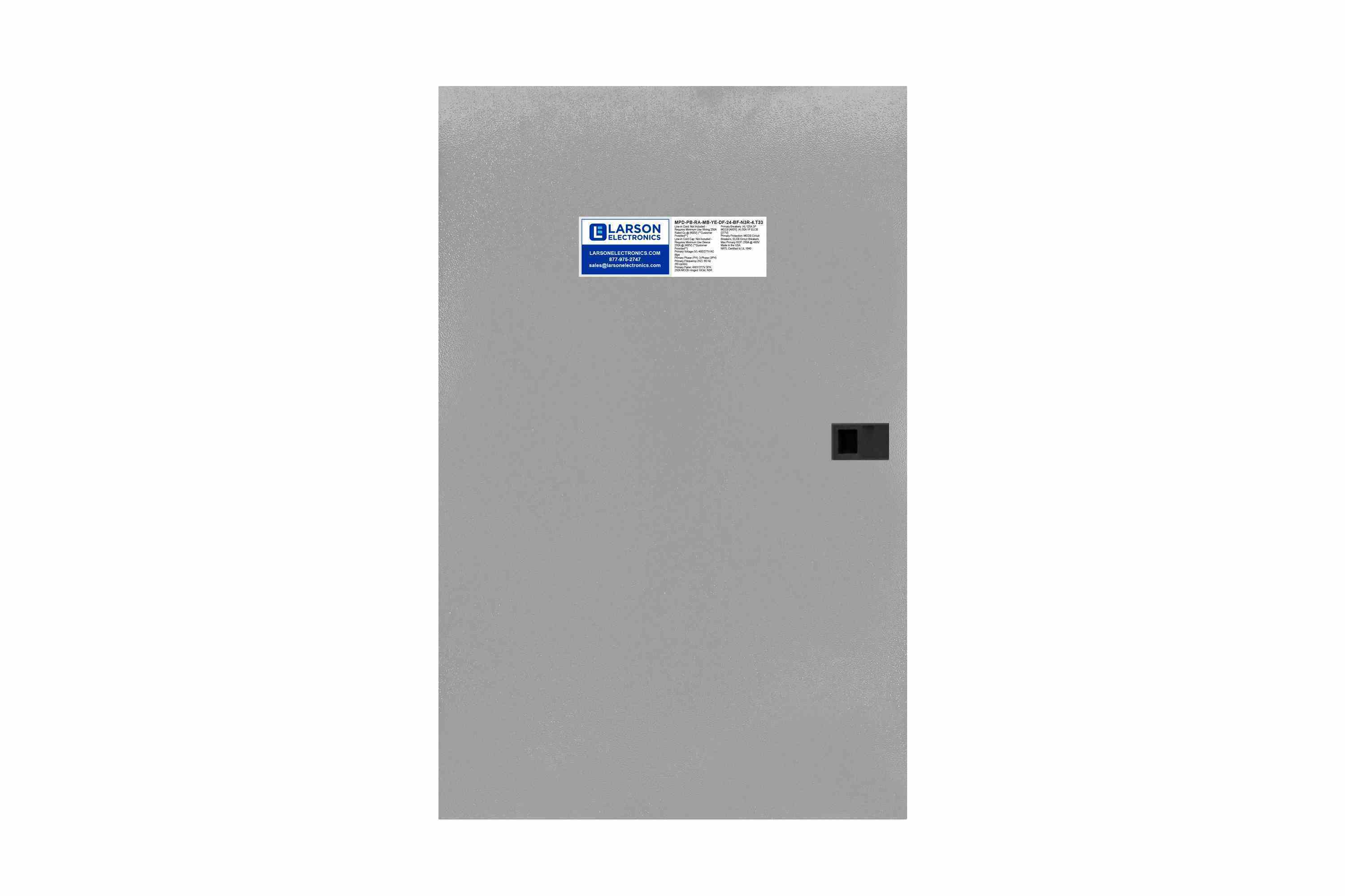 200A Power Panelboard, 3PH Main Breaker Panel, 36 Circuit, 480Y/277 (36) 20A 1P Breakers, NEMA 3R, Top Feed, Wall Mount