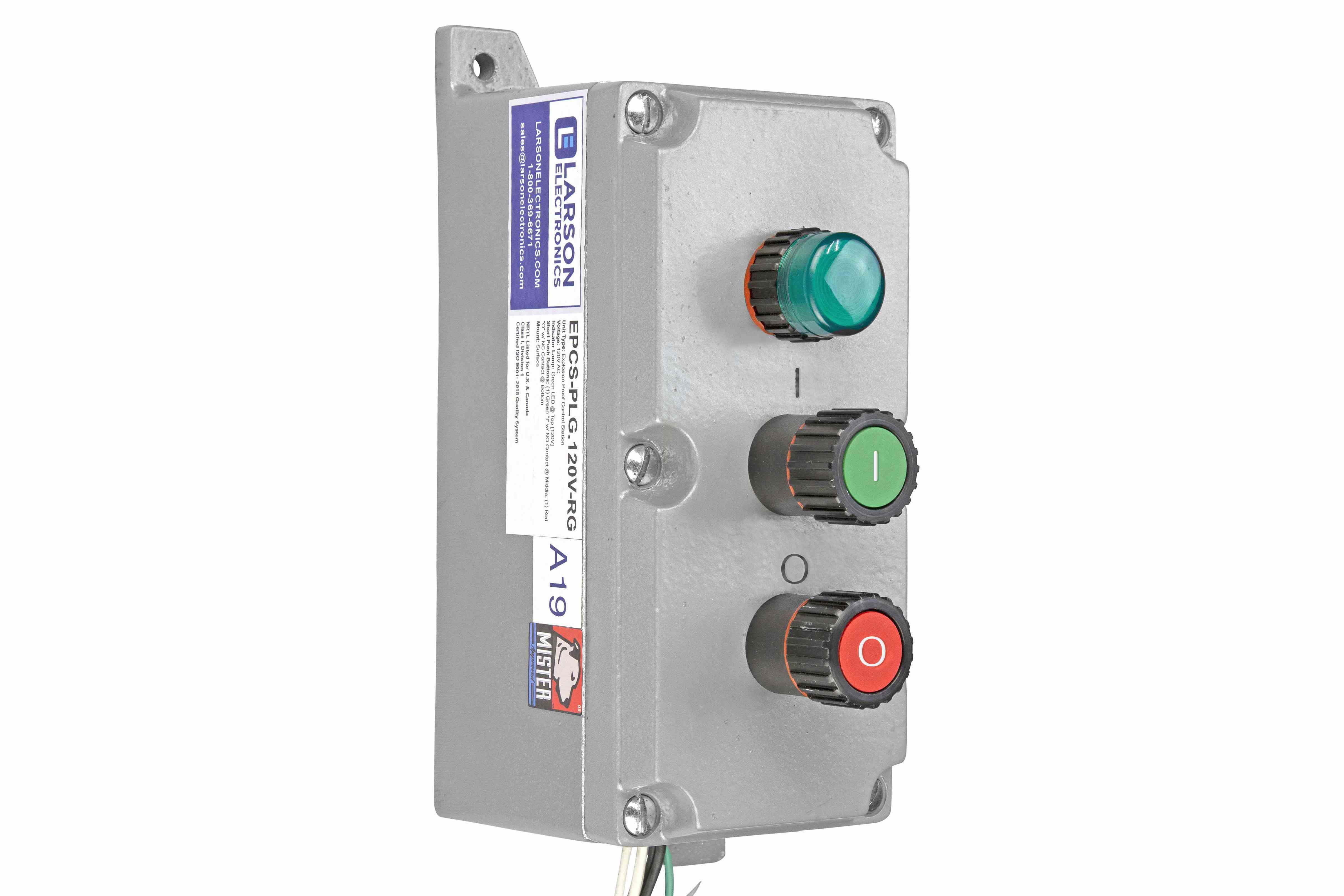 Explosion Proof Control Station - C1D1 - (1) 120V Green LED Light, Red/Green Push Buttons