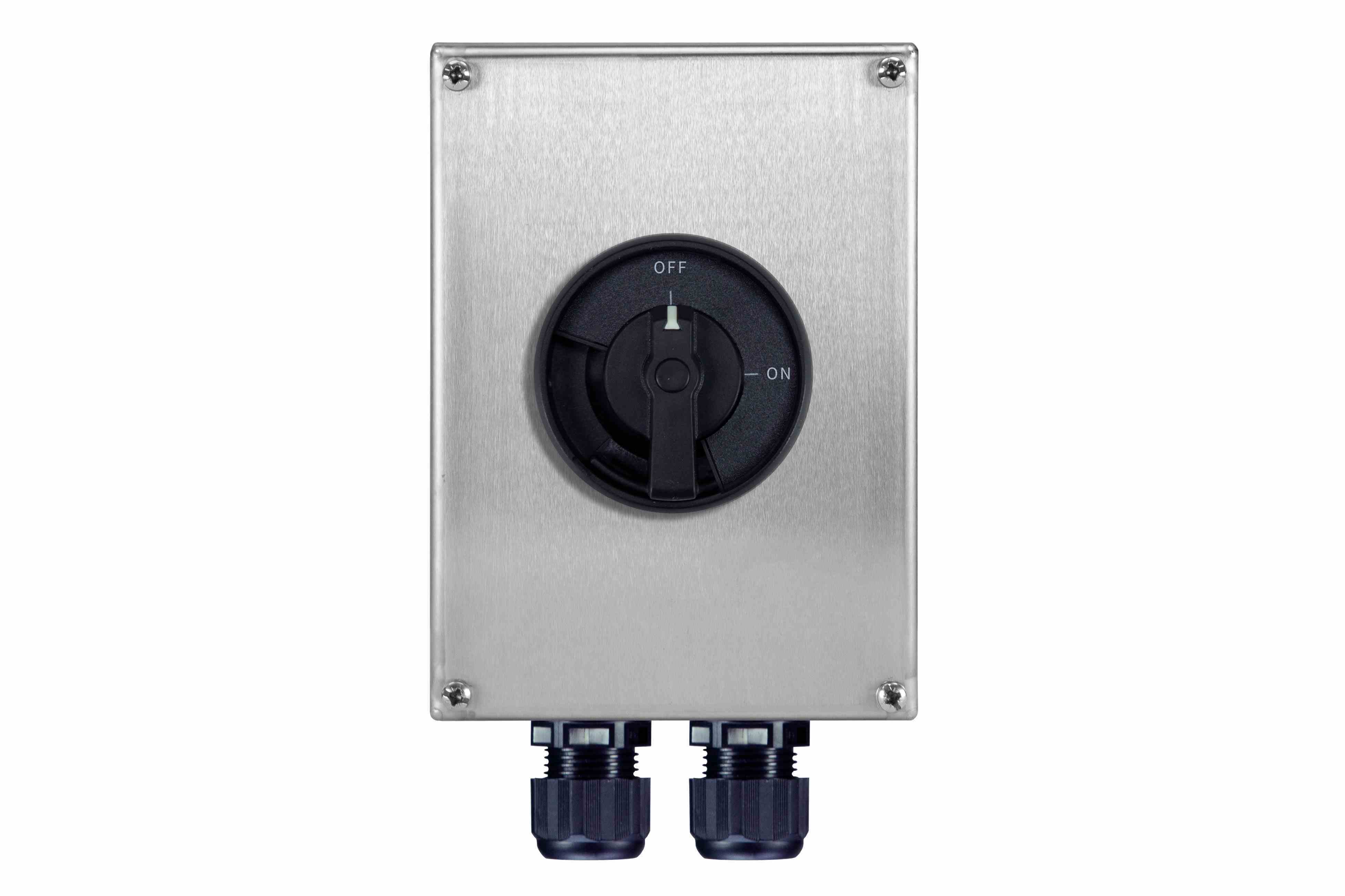 63A Explosion Proof Non-fused Disconnect Switch Isolator - 230V, 50Hz - (1) NO Aux Contact - Stainless Steel - ATEX Rated, IP66