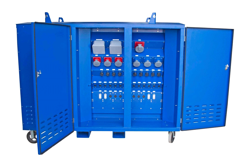 150KVA Power Distribution - 480V to 208Y/120V 3PH - Camlock Inputs - (4) 5100R9W Receptacles