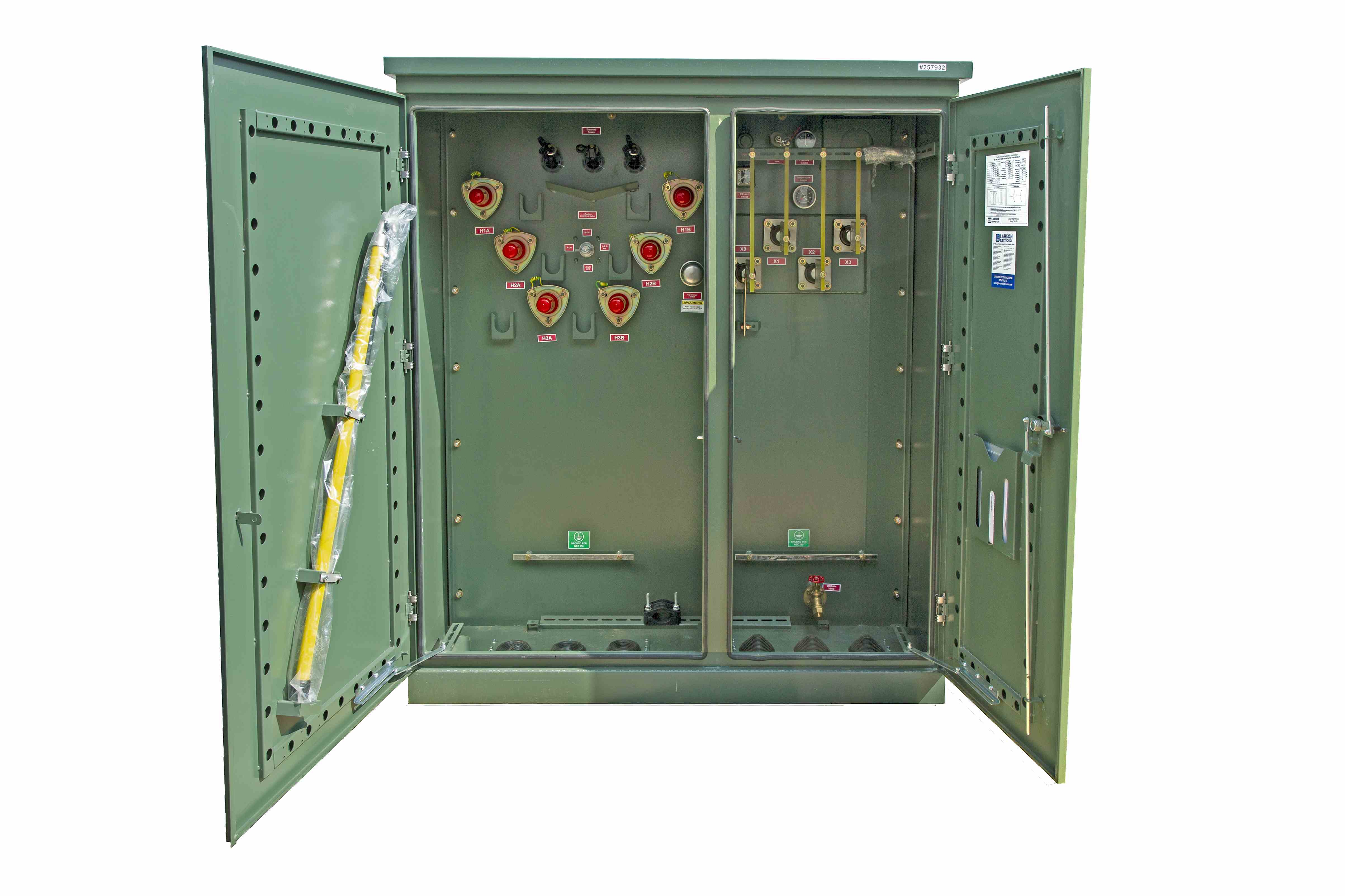 75 KVA Pad Mount Transformer - 2400V Delta Primary, 208Y/120 Wye-N Secondary - Copper, ONAN/Bell Green