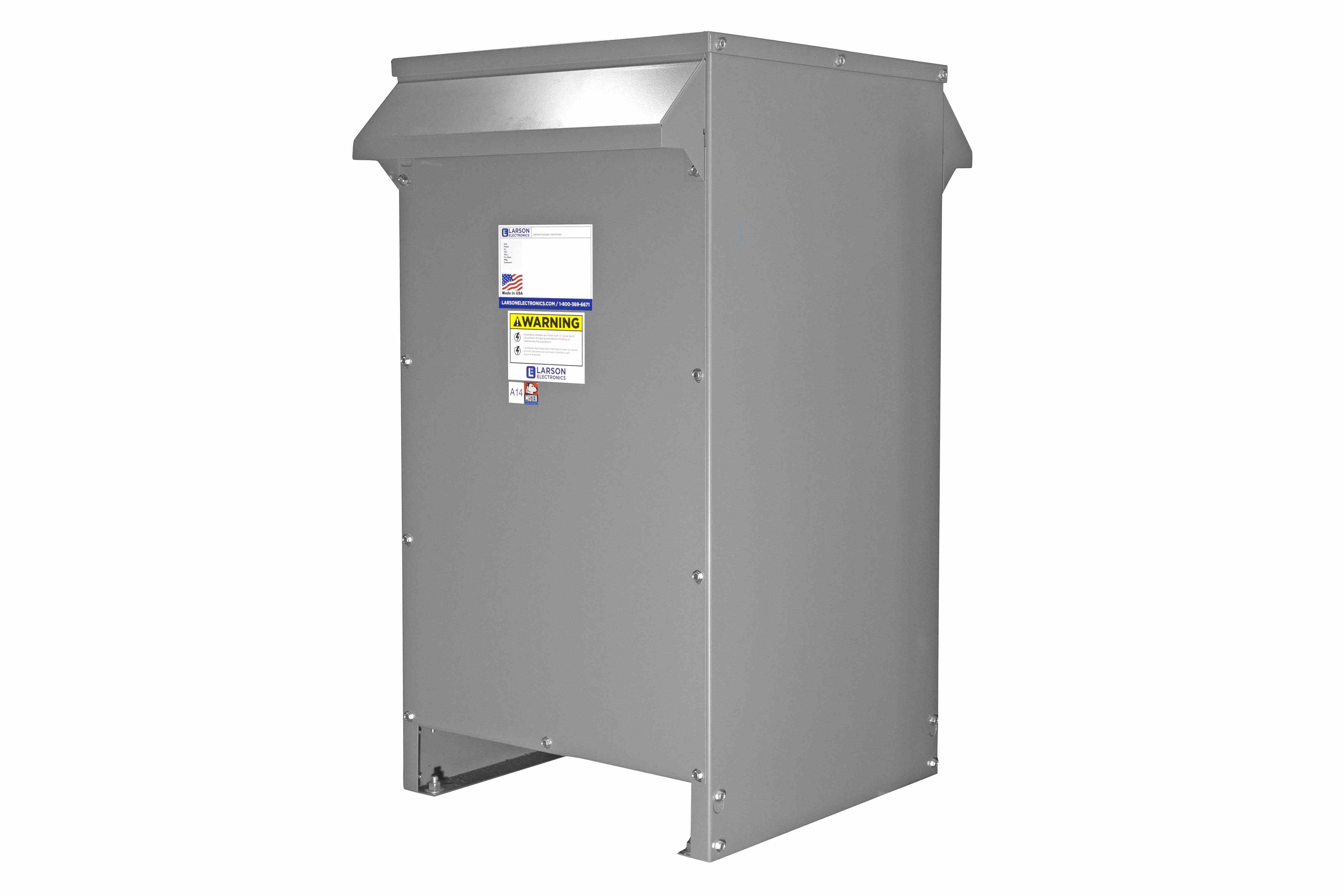 25 kVA Isolation Transformer - 480V Primary - 120/240V Secondary - NEMA 1 - Single Phase - Copper Windings