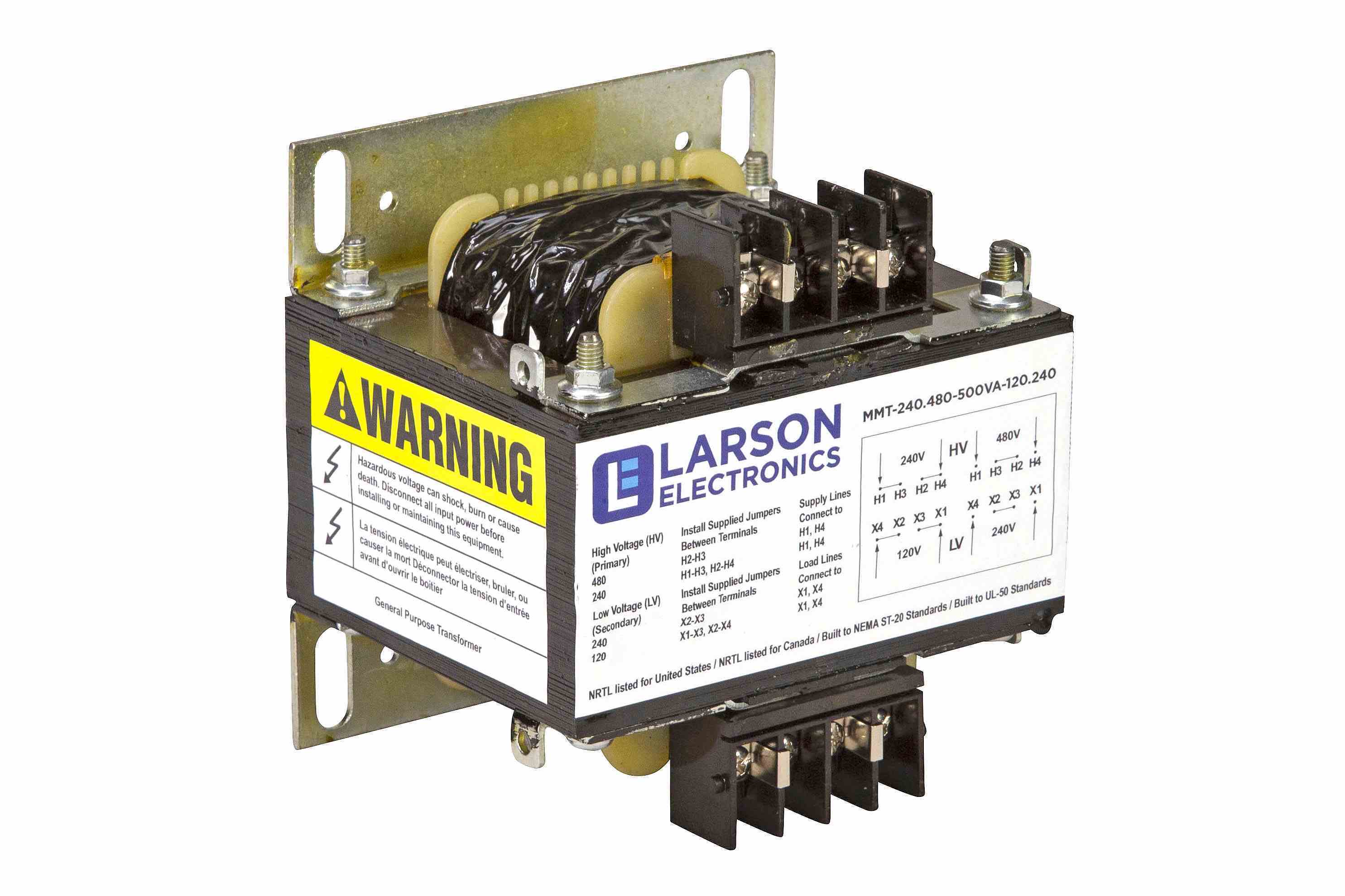 1.5 kVA Control Transformer - 1000V Input Voltage - 120V Output Voltage
