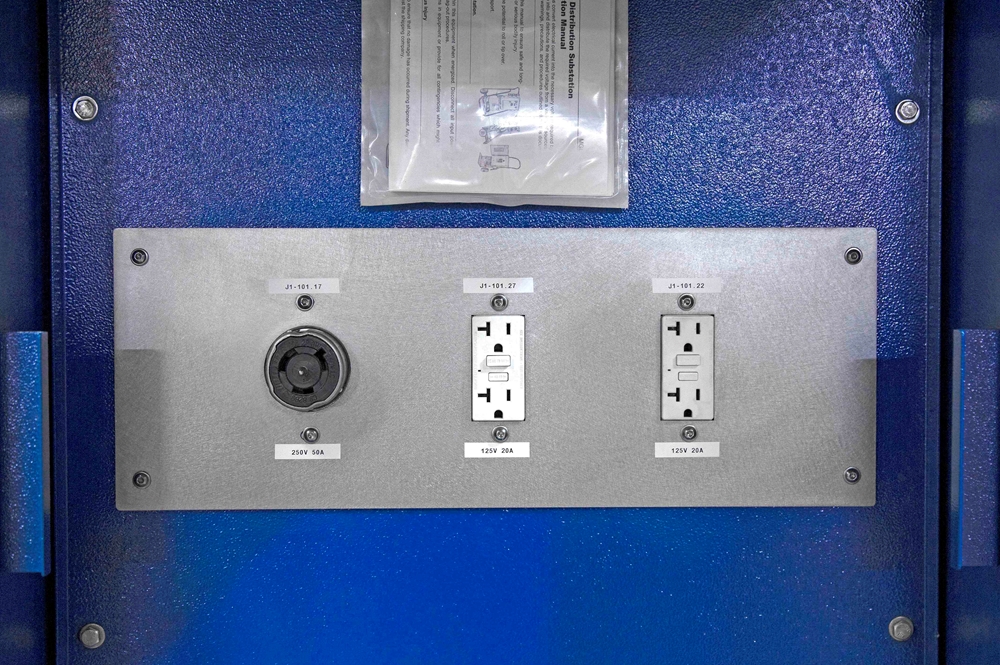 400A Portable Panel, 480V 3PH, (4) 4100R7W, Camlock Inputs