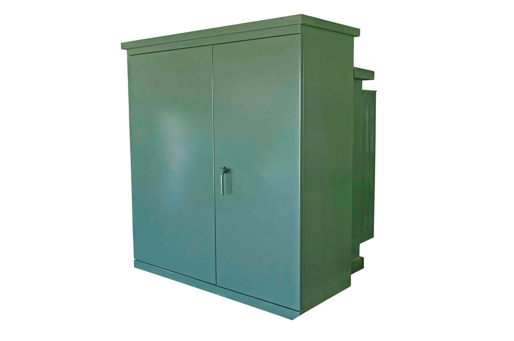 750 KVA Pad Mount Transformer - 13200V Delta Primary, 480Y/277 Wye-N Secondary - Copper, KNAN/Bell Green - 304 Stainless