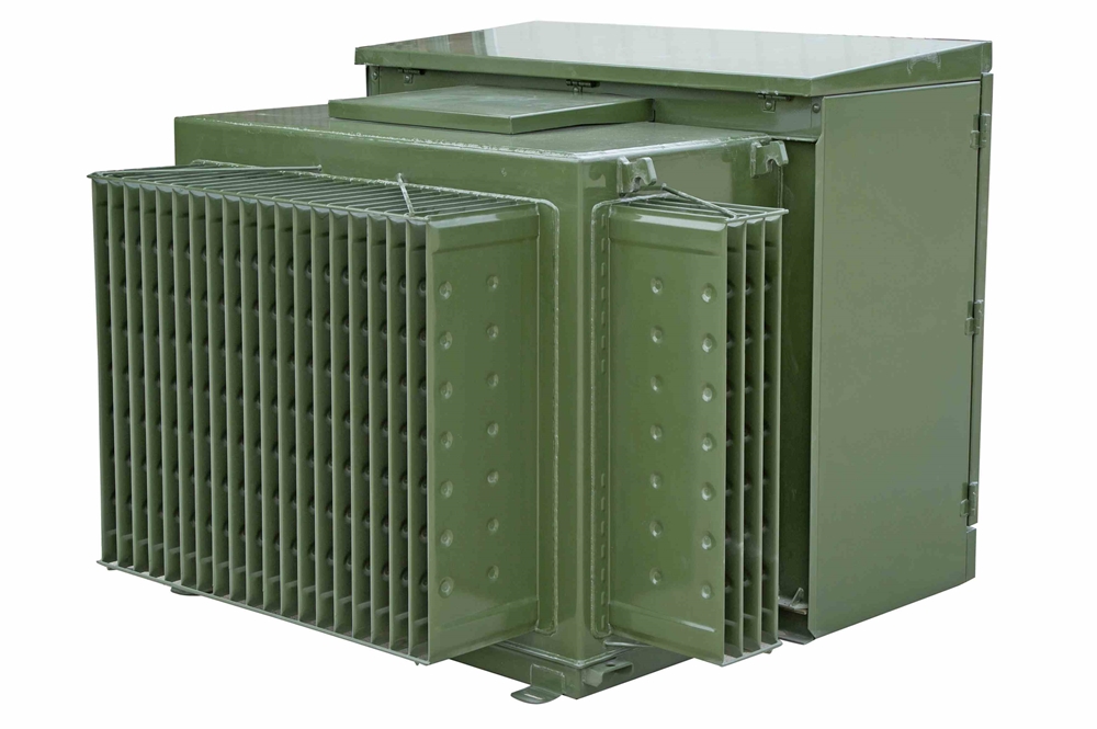 225 KVA Pad Mount Transformer - 24940Y/14400 Grounded Wye Primary, 480V Delta Secondary - Copper, KNAN/Bell Green