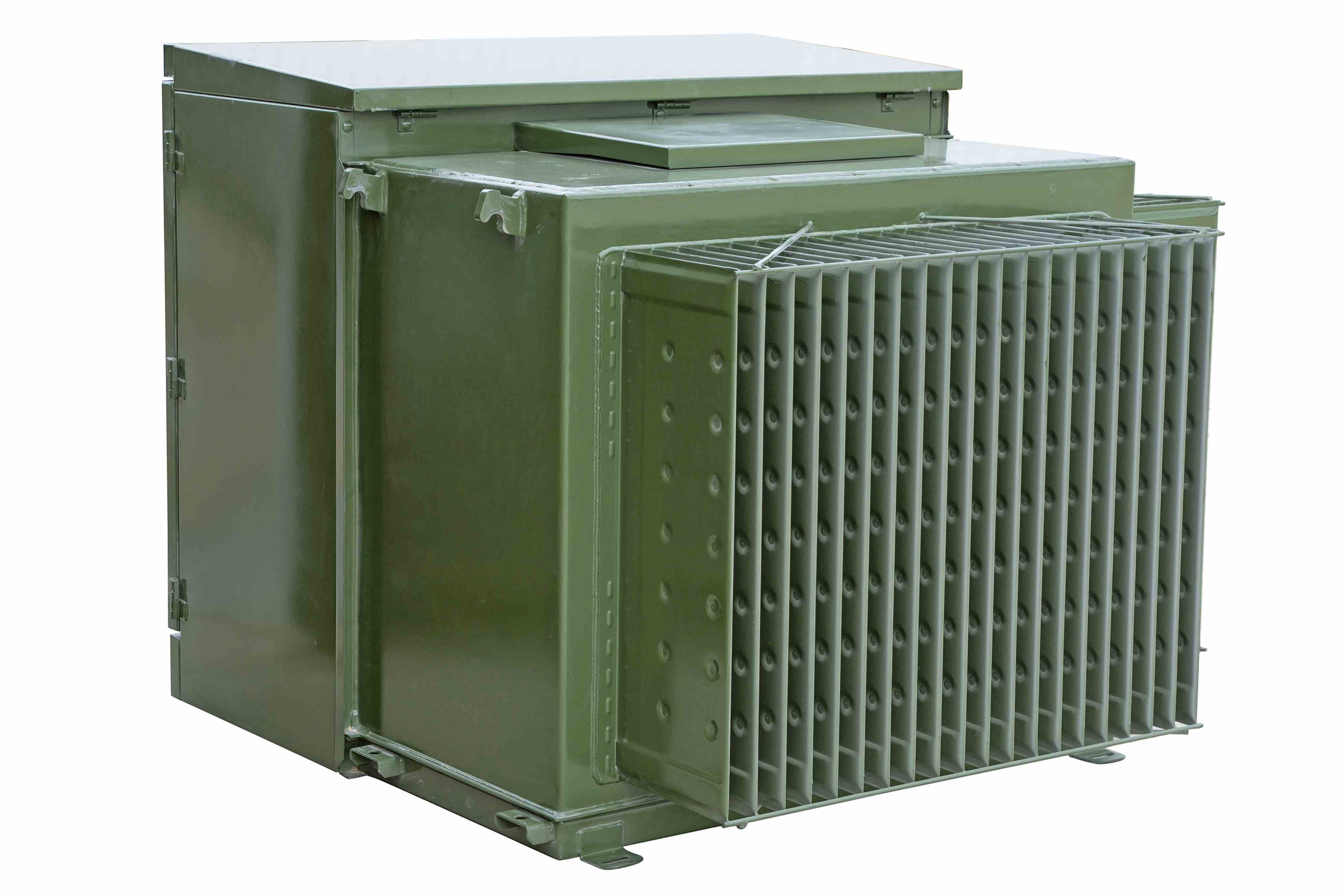 750 KVA Solar Step Up Pad Mount Transformer - 480Y/277 Grounded Wye Primary, 12470Y/7200 Grounded Wye Secondary - ONAN/Bell Green
