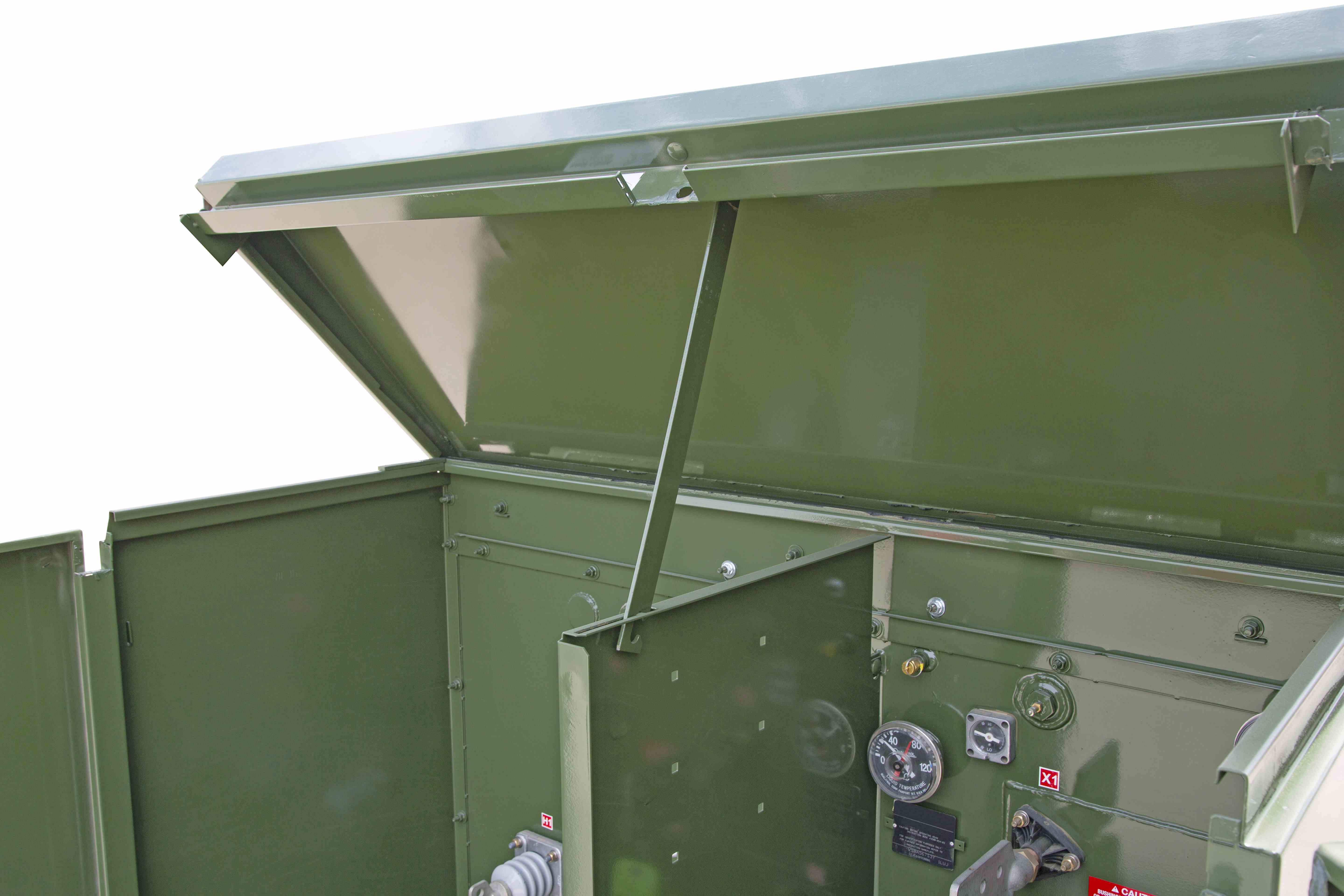 112.5 kVA Pad Mount Transformer - 2400V Delta Primary, 480V Delta Secondary - KNAN/DOE Efficiency Rated - Biodegradable Cooling Fluid - -