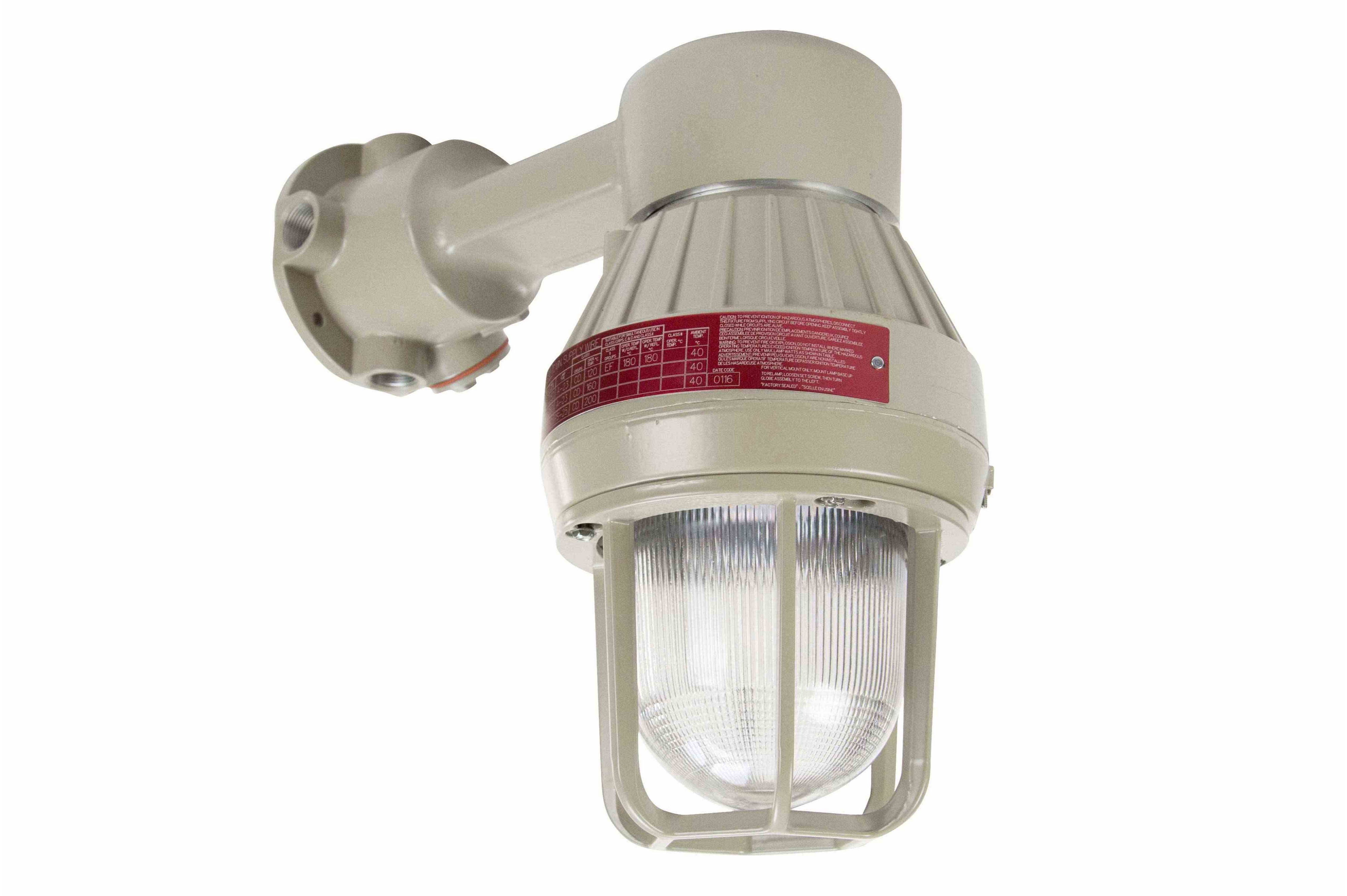 100W Explosion Proof Incandescent Light - Class I/II, Div 1 & 2 - Corrosion Resistant - Medium Base