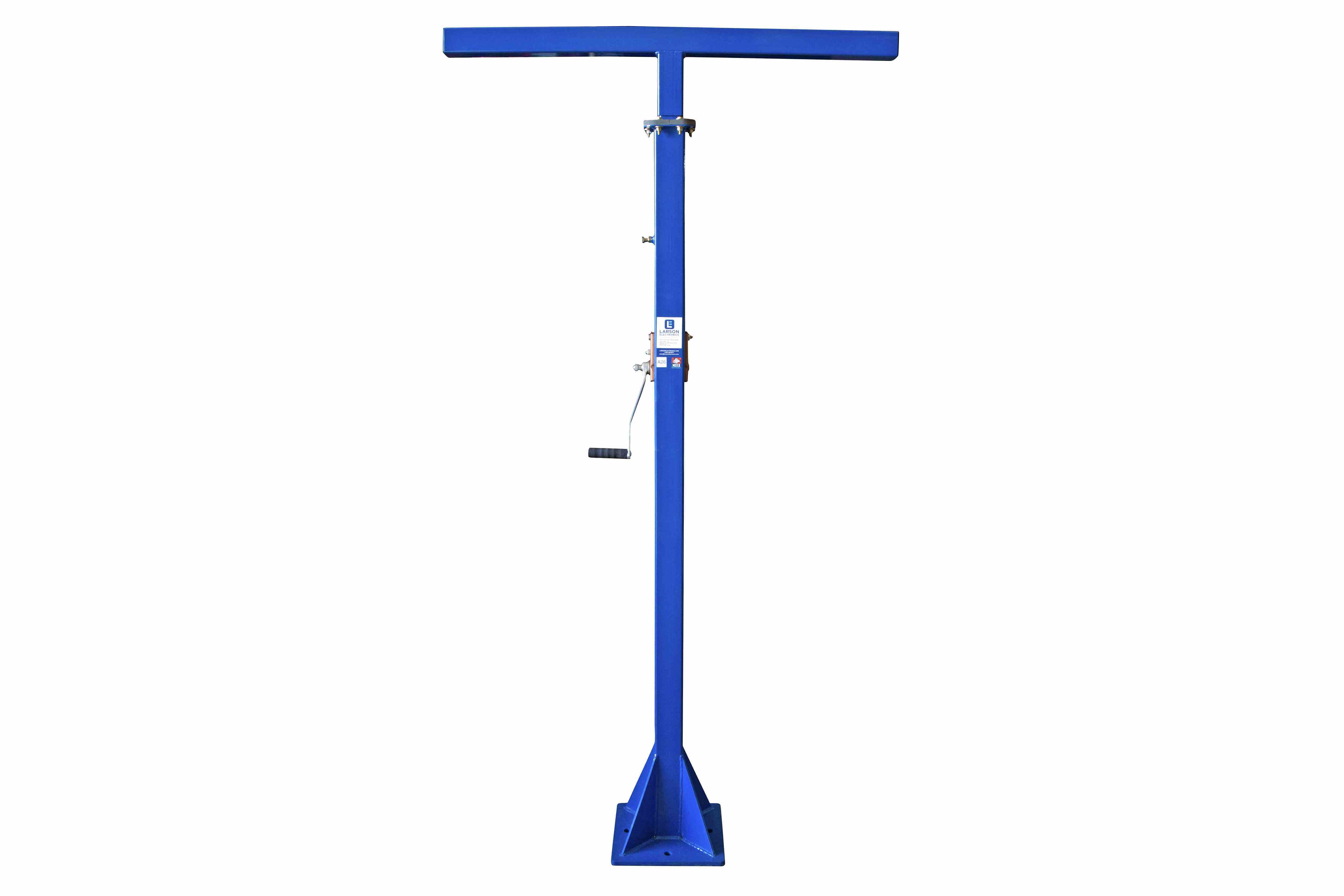 15' Telescoping Light Mast - Stationary Tower w/ Manual Crank Winch