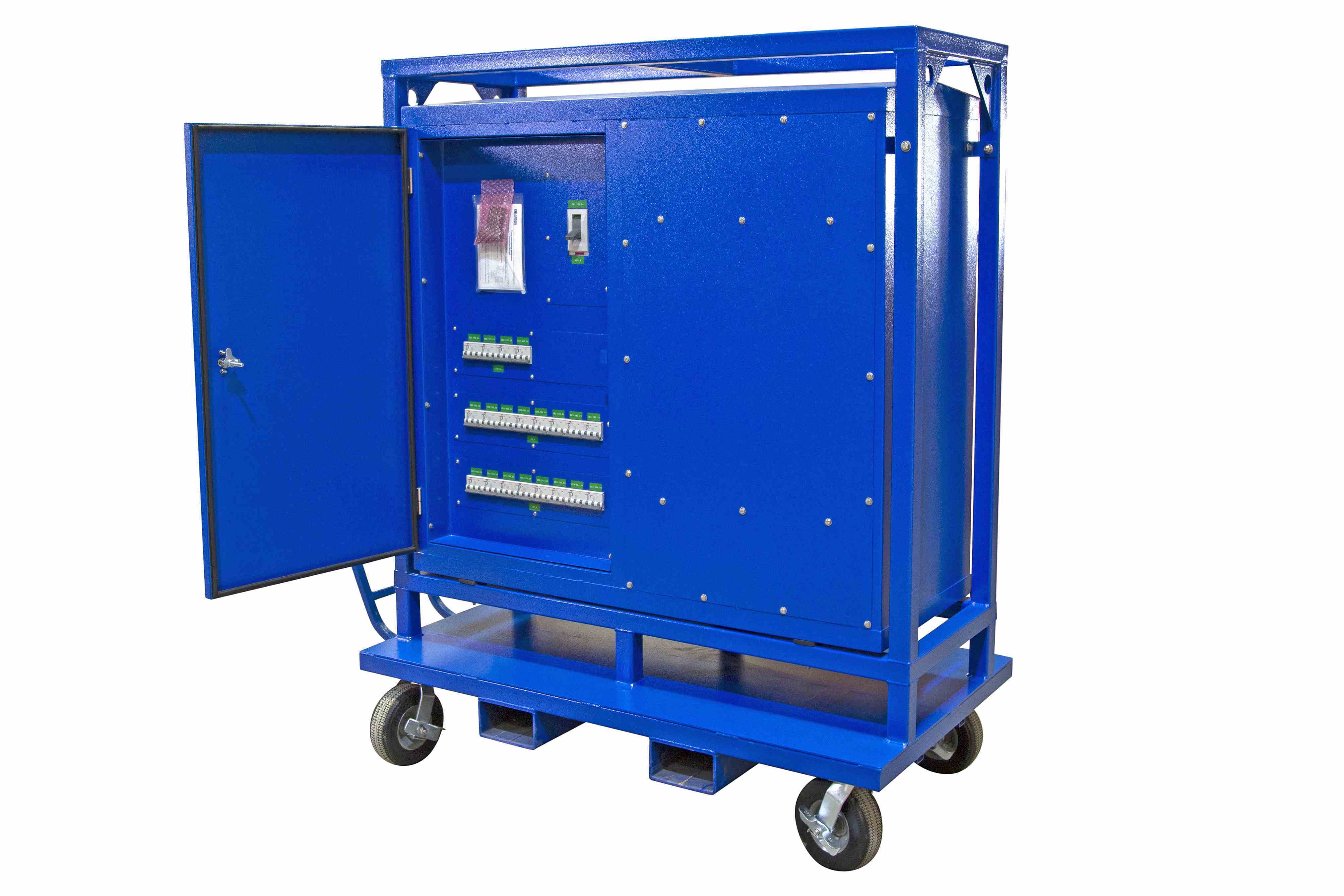 400-Amp Portable I-Line Panel, 208Y/120V 3PH, (8) 60A 3P MCCB Breakers, (2) 30' 4/0 AWG 5/C Type W Line-In Cords, NEMA 3R