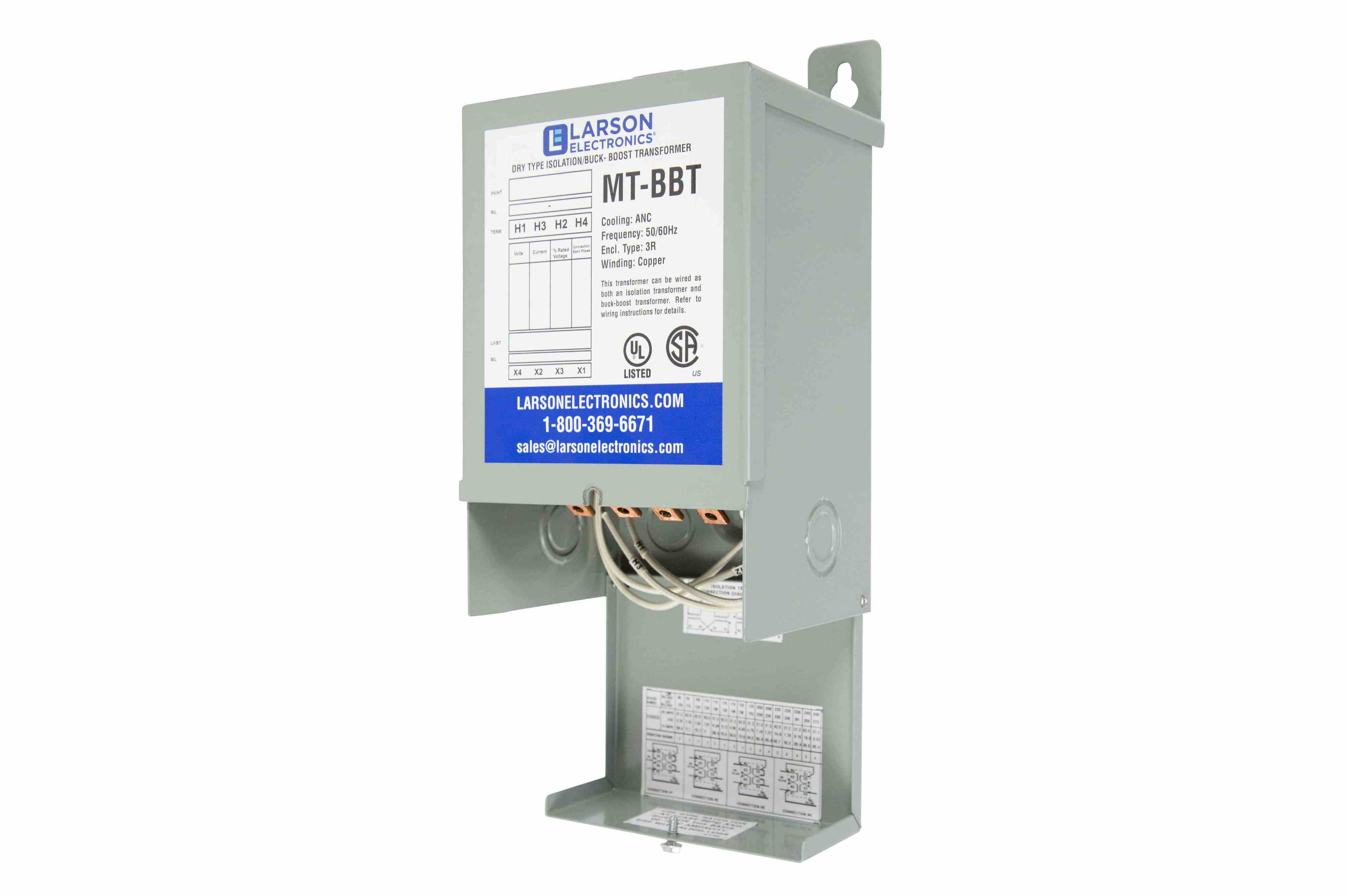 1.5 kVA Isolation Transformer - 460V AC Primary - 230V Secondary - NEMA 3R - 1 Phase