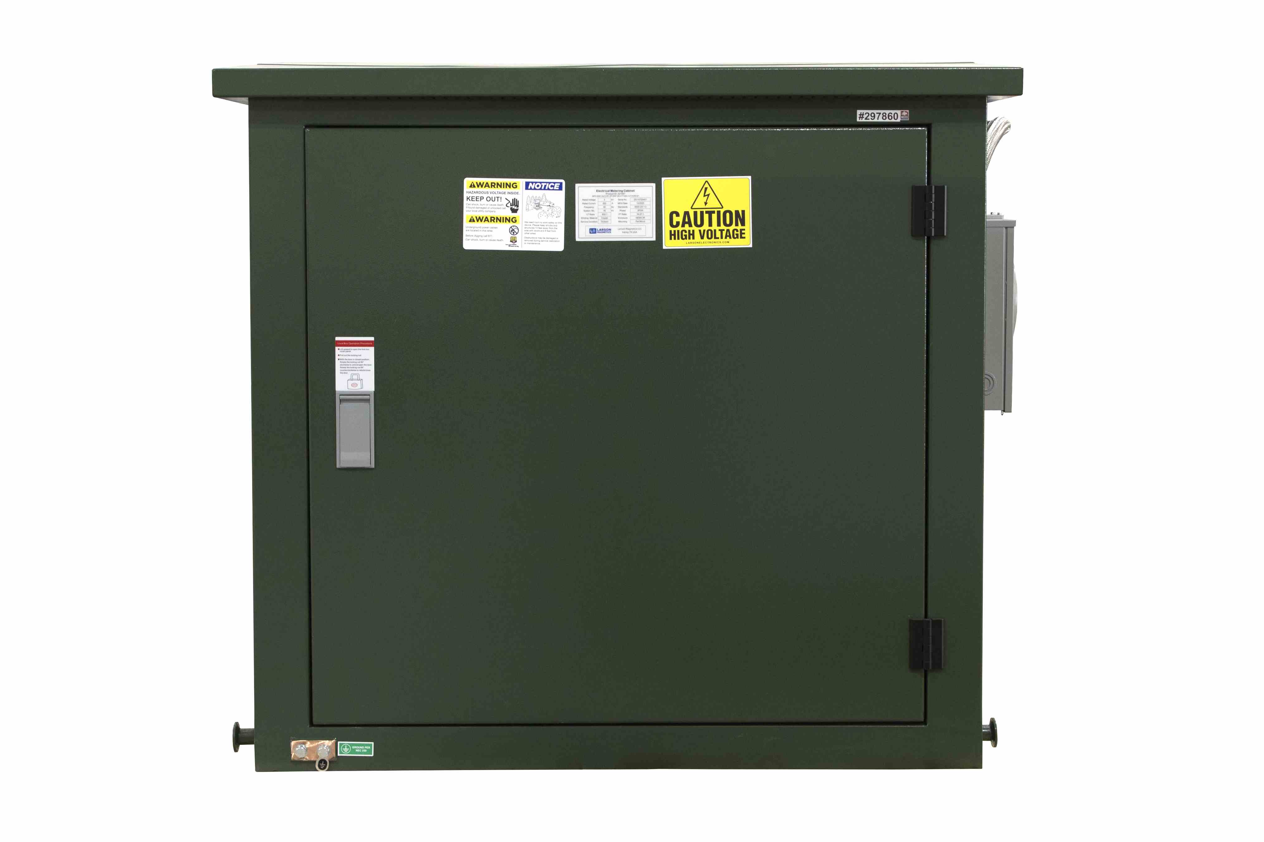 15 kV Electrical Metering Cabinet, Combination CT/PT, 3-Phase, Dry Type - ACUVIM II Power & Energy Meter - Pad Mount, Outdoor Service