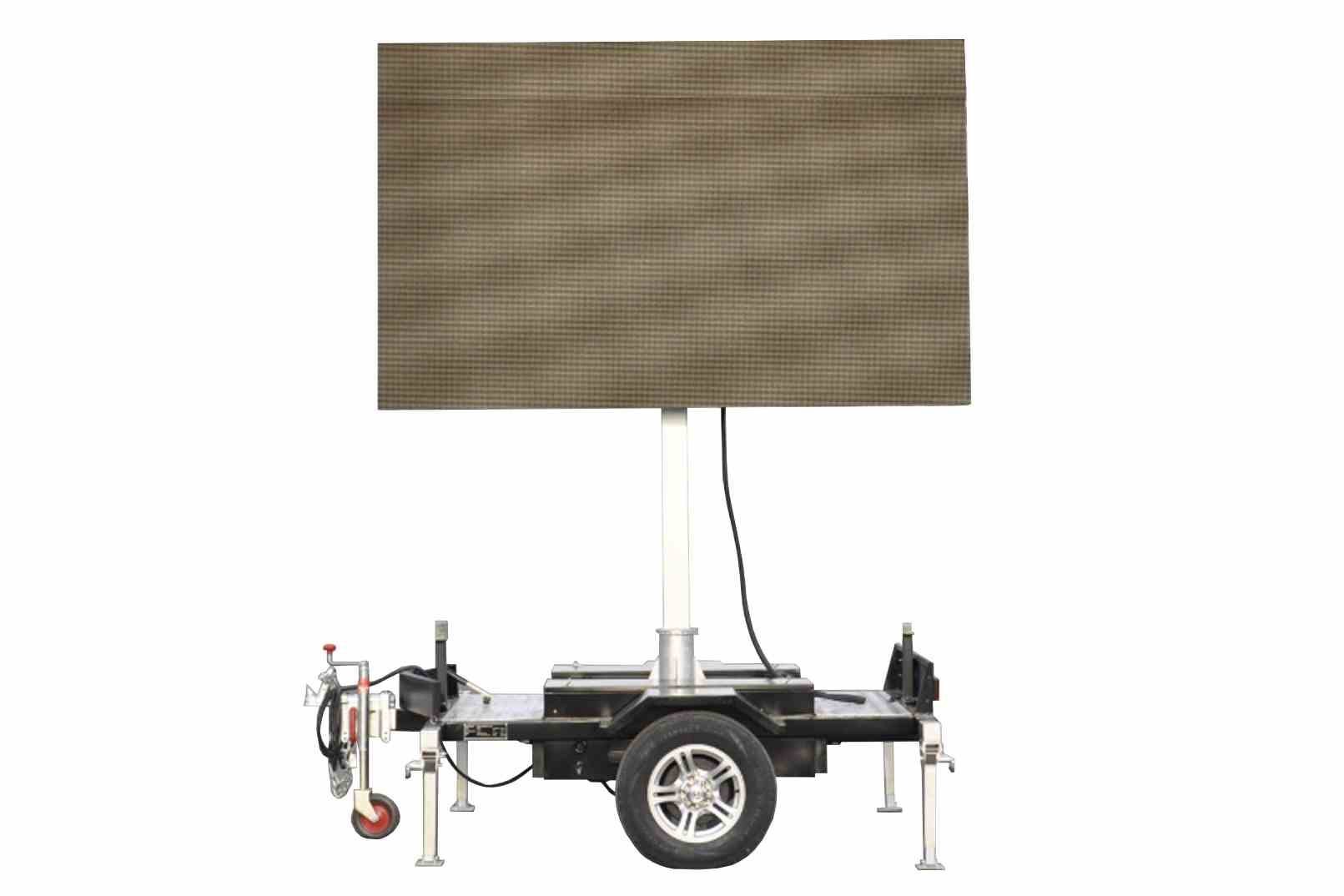 25' LED Screen Tower - Hydraulic Mast, 30kW Generator, LED Panels, Speakers - Trailer Mount