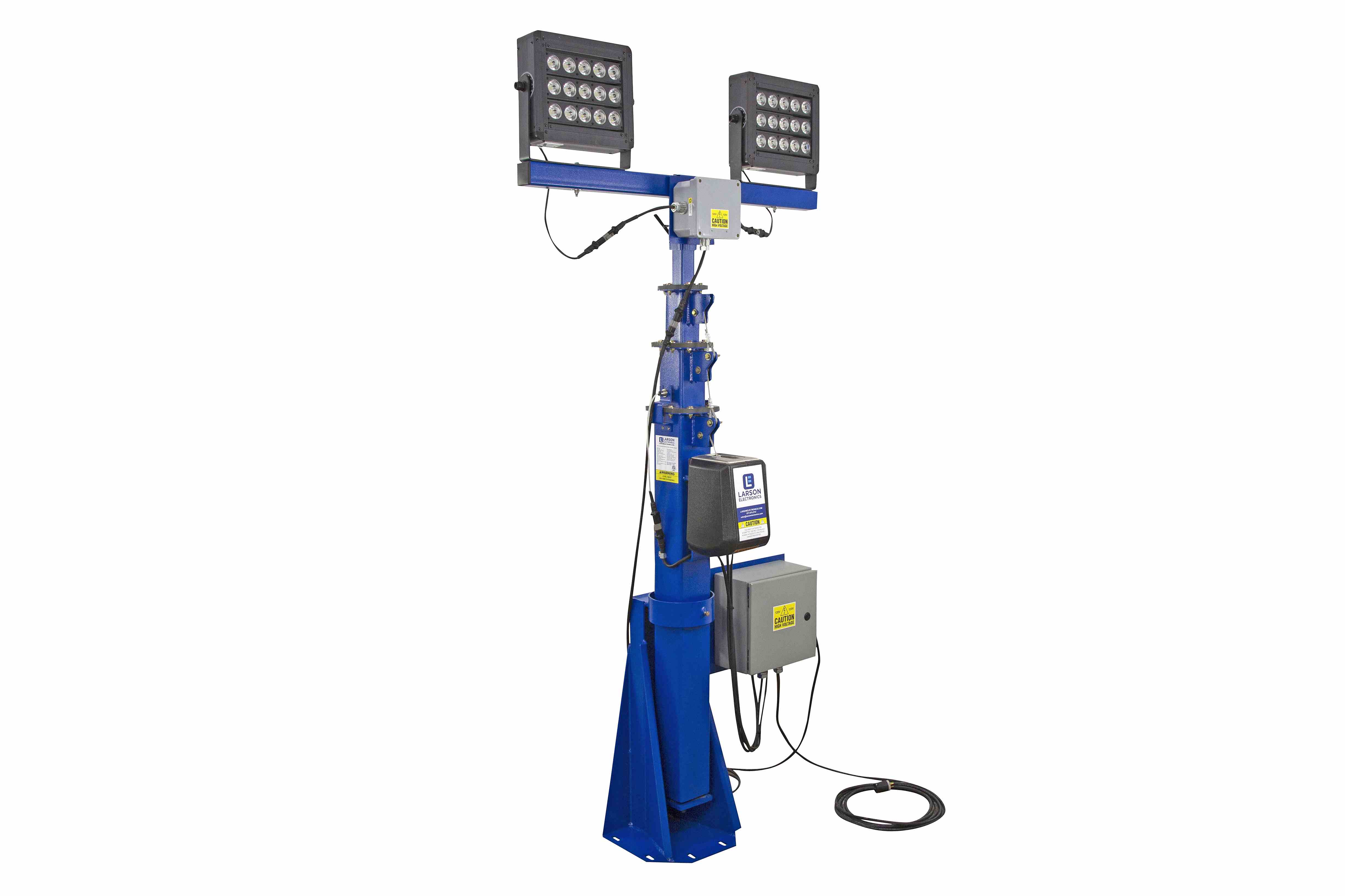 300W 4-Stage Fixed Mount Light Mast - 6' to 15' - 40,500 lms - Automatic Winch - Smart Home Control