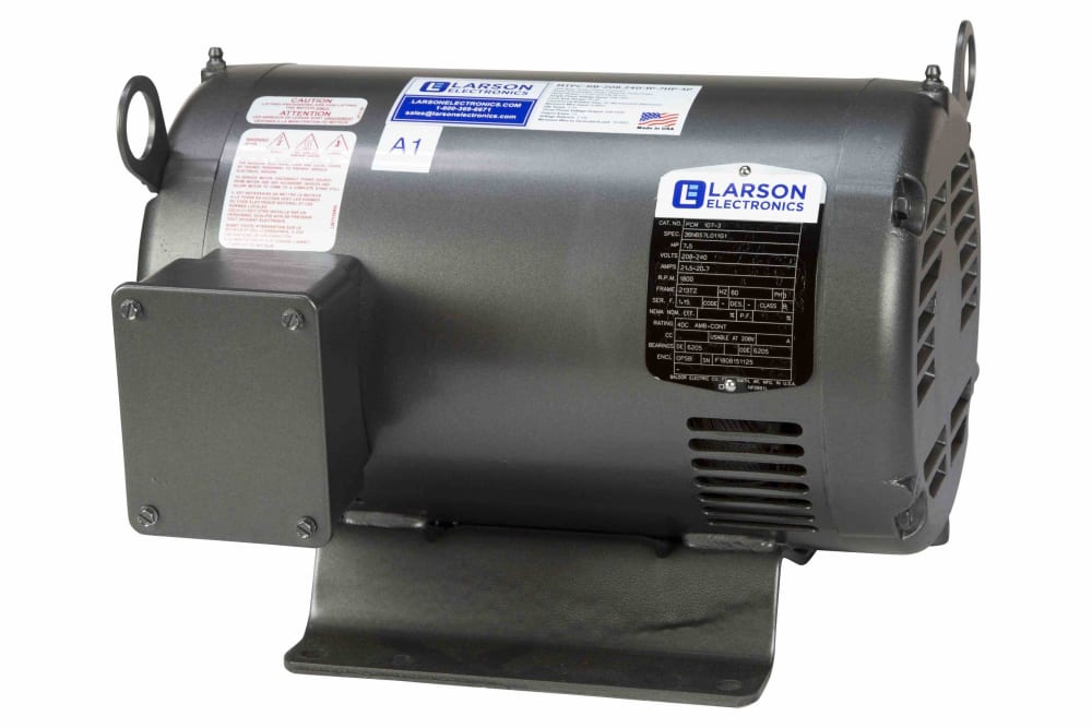 Rotary Phase Converter for 12HP Medium Loads, 380V 1PH to 3PH, 9.9 Amps Output, 20HP Idler, NEMA 1