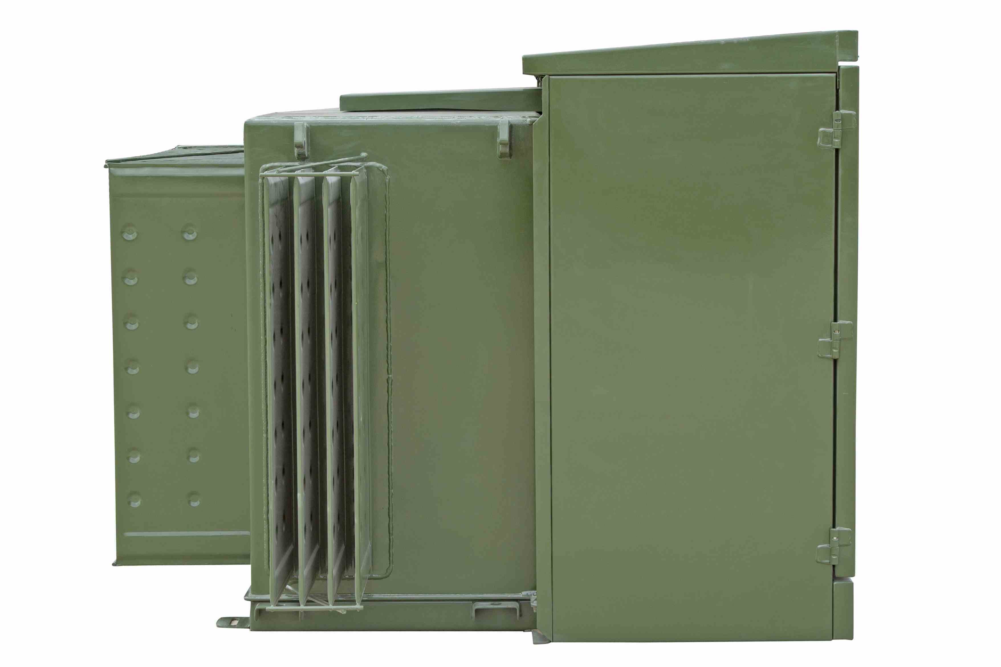 2 MVA Pad Mount Transformer - 34500V Delta Primary, 480Y/277 Wye-N Secondary - Aluminum, ONAN/Bell Green