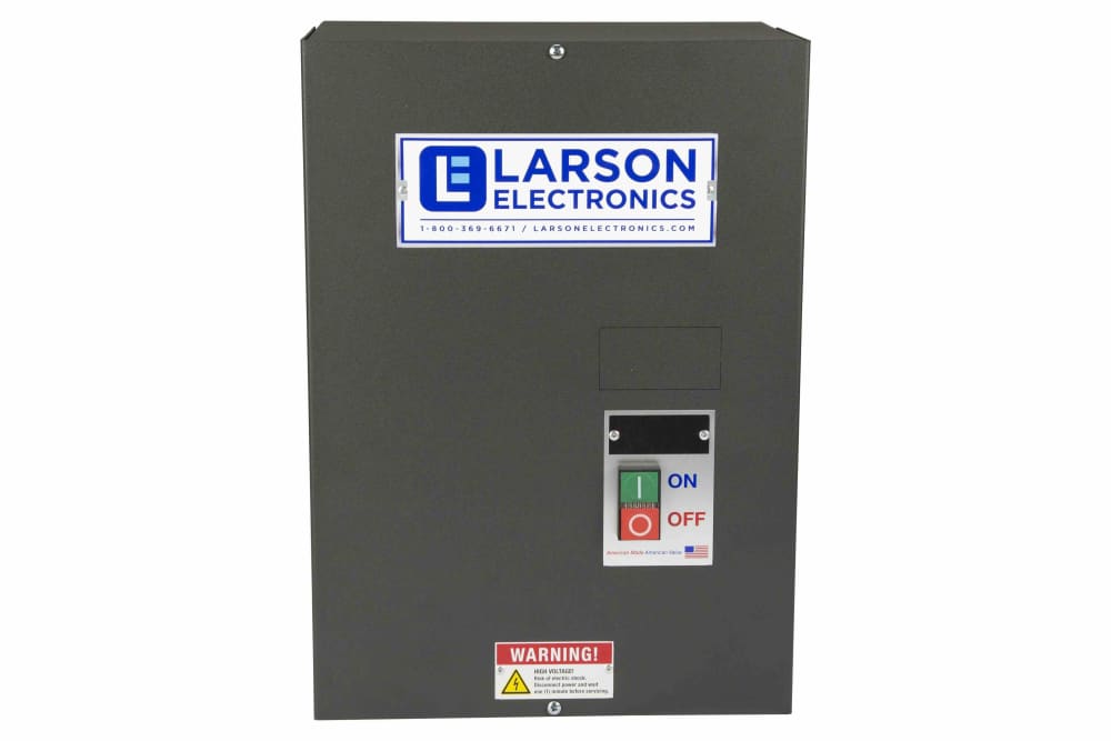 Rotary Phase Converter for 25HP Hard Loads, 460V 1PH to 3PH, 17.1 Amps Output, 50HP Idler, NEMA 1