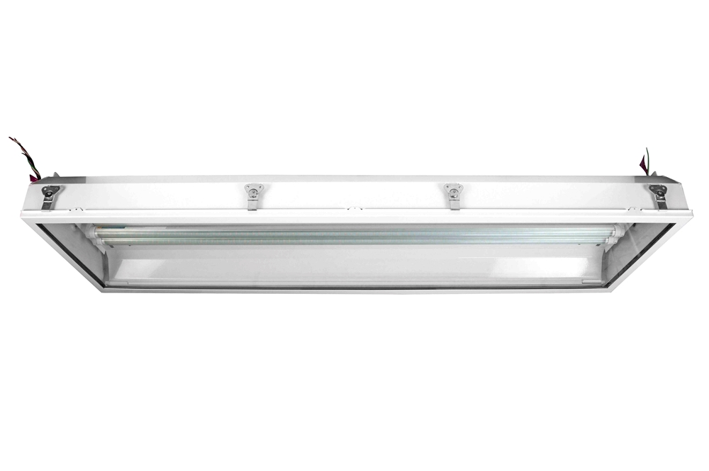 0-10V Dimmable Hazardous Location LED Lighting - 4' 2 Lamp Fixture - Colored LED Bulb - C1D2 & C2D2