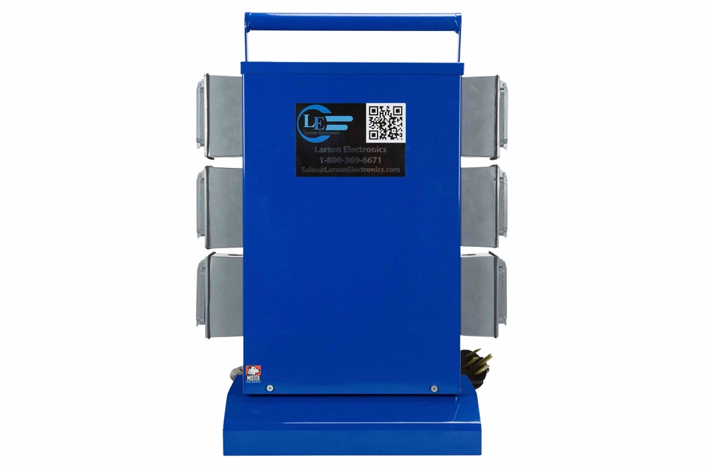 Mini Portable Power Distro, 120/240V 1PH, (6) 5-20R GFCI Duplex Outlets, 10' 4/4 SOOW Cord w/ CS6365C Cord Cap, NEMA 3R