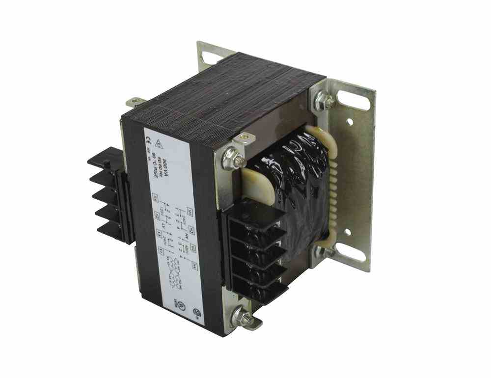 2 kVA Control Transformer - 277V Input, 120V Output - 35mm Din Rail Mounting Bracket