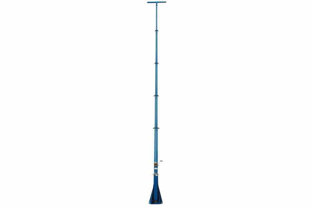 25 Foot Five Stage Fixed Mount Light Mast - Extends up to 25' - Collapses Down to 8'