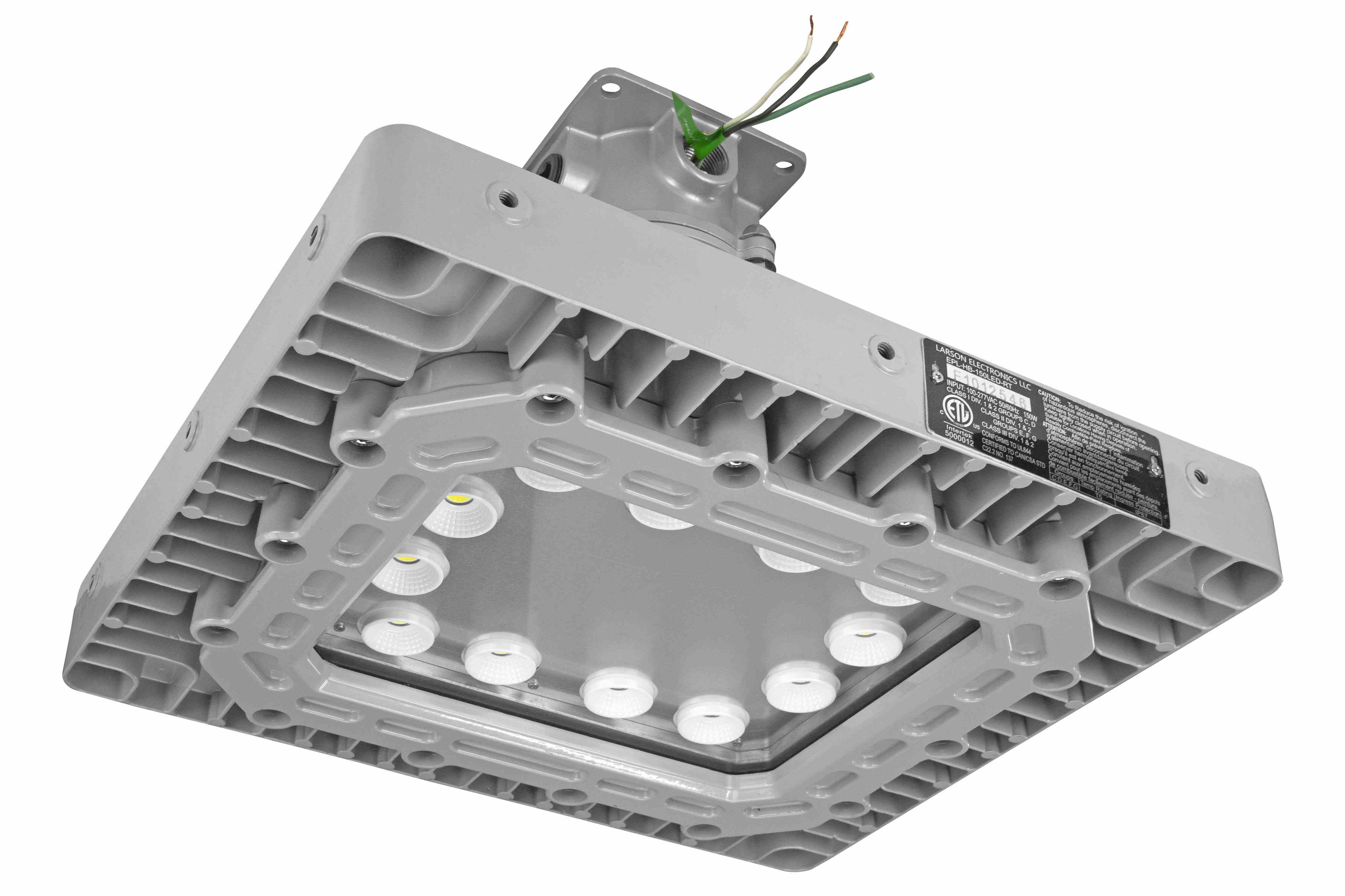 Ceiling Mount Explosion Proof 150 Watt High Bay LED Light Fixture - Paint Spray Booth Approved